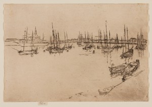 San Giorgio by James McNeill Whistler, created 1879/80, in Etching and drypoint with foul biting in black ink on cream laid paper. Download this artwork as a hi — Illustration Background