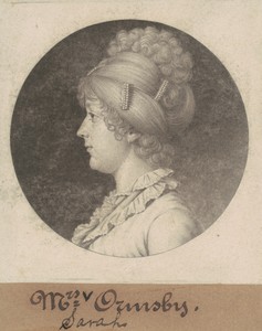 Sarah Mahon Ormsby by Charles B. J. Févret de Saint-Mémin, created 1801, in mezzotint and engraving in black on wove paper mounted to brown wove paper. Download — Art Picture