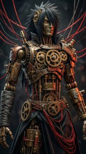 Steampunk inspired view of Sasori's internal puppet mechanisms. — Sasori Background