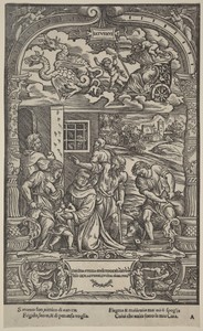 Saturn by Gabriele Giolito de' Ferrara, created 1534, in woodcut. Download this artwork as a high-resolution wallpaper for desktop, tablet, or mobile.