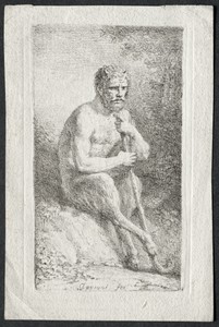 Satyr by Andrea Appiani, created c. 1808–12, in softground etching. Download this artwork as a high-resolution wallpaper for desktop, tablet, or mobile. — Andrea Appiani Wallpaper