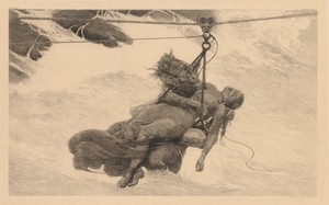 Saved by Winslow Homer, created 1889, in etching. Download this artwork as a high-resolution wallpaper for desktop, tablet, or mobile. — Painting Picture