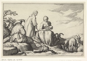 Schaapherders by Cornelis Bloemaert (II), created 1625 - 1630, in paper; engraving. Download this artwork as a high-resolution wallpaper for desktop, tablet, or — Cornelis Bloemaert (II) Wallpaper