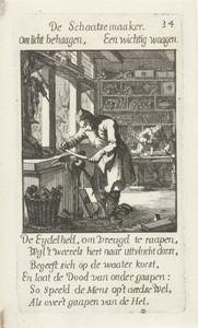 Schaatsenmaker by Jan Luyken, created 1694, in paper; etching. Download this artwork as a high-resolution wallpaper for desktop, tablet, or mobile. — Art Wallpaper