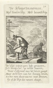 Scheepstimmerman by Jan Luyken, created 1694, in paper; etching. Download this artwork as a high-resolution wallpaper for desktop, tablet, or mobile. — Art Wallpaper