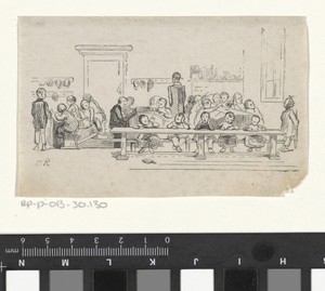 Schoolklas by Johann Wilhelm Friedrich Kachel, created 1836 - 1873, in paper; wood engraving. Download this artwork as a high-resolution wallpaper for desktop, — Johann Wilhelm Friedrich Kachel Wallpaper