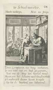 Schoolmeester by Jan Luyken, created 1694, in paper; etching. Download this artwork as a high-resolution wallpaper for desktop, tablet, or mobile. — Art Wallpaper