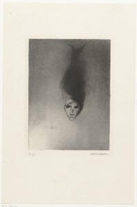 Sciapode by Odilon Redon, created 1892, in paper; etching; drypoint. Download this artwork as a high-resolution wallpaper for desktop, tablet, or mobile. — Art Picture