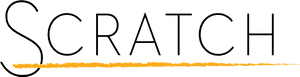 A thick orange textured line against a black background.