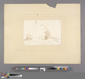 Seascape by Charles Knapton, in Etching and chiaroscuro woodcut on medium, slightly textured, cream laid paper. Download this artwork as a high-resolution wallp — Charles Knapton Wallpaper