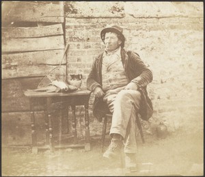 [Seated Man] by John Whistler, created about 1855–1865. Download this artwork as a high-resolution wallpaper for desktop, tablet, or mobile.