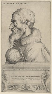 Self-Portrait by Augustin Hirschvogel, created 1548, in etching. Download this artwork as a high-resolution wallpaper for desktop, tablet, or mobile. — Augustin Hirschvogel Wallpaper