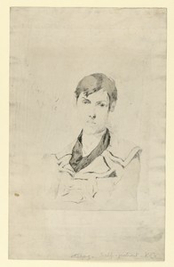 Self-Portrait by Kenyon Cox, created 1876, in Etching in black ink on paper. Download this artwork as a high-resolution wallpaper for desktop, tablet, or mobile — Art Picture