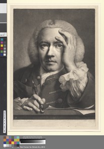 Self-portrait by Thomas Frye, in Mezzotint on medium, slightly textured, cream laid paper. Download this artwork as a high-resolution wallpaper for desktop, tab — Thomas Frye Wallpaper