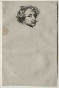 Self-Portrait by Anthony van Dyck, created 1645, in etching. Download this artwork as a high-resolution wallpaper for desktop, tablet, or mobile. — Anthony van Dyck Wallpaper