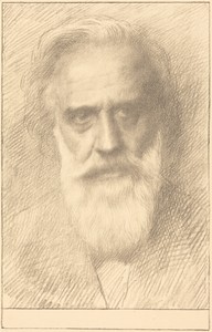 Self-Portrait by Alphonse Legros, in lithograph. Download this artwork as a high-resolution wallpaper for desktop, tablet, or mobile. — Art Picture