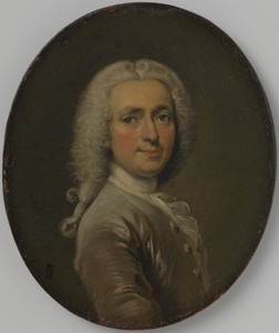 Self-Portrait by Cornelis Troost, created 1715 - 1730, in copper (metal); oil paint (paint). Download this artwork as a high-resolution wallpaper for desktop, t — Cornelis Troost Wallpaper
