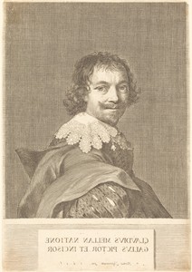 Self-Portrait by Claude Mellan, created 1635, in engraving on laid paper [counterproof]. Download this artwork as a high-resolution wallpaper for desktop, table — Claude Mellan Wallpaper