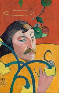 Self-Portrait by Paul Gauguin, created 1889, in oil on wood. Download this artwork as a high-resolution wallpaper for desktop, tablet, or mobile. — Paul Gauguin Wallpaper