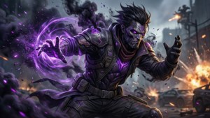 Omen executing his ultimate ability in a Valorant battlefield