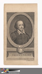 Shakespeare by Gerard Vandergucht, in Etching on laid paper. Download this artwork as a high-resolution wallpaper for desktop, tablet, or mobile. — Gerard Vandergucht Wallpaper