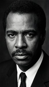 High-contrast black and white portrait of the group in suits