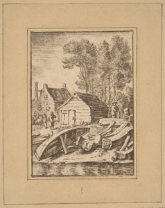 Shipyard by Cornelis Ploos van Amstel, created 1761, published 1765, in chalk manner with etched hatching printed in black ink on laid paper. Download this artw — Cornelis Ploos van Amstel Wallpaper