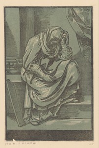 Sibille by Bartolommeo Coriolano, created c. 1609 - 1676, in paper; chiaroscuro woodcut. Download this artwork as a high-resolution wallpaper for desktop, table — Art Picture