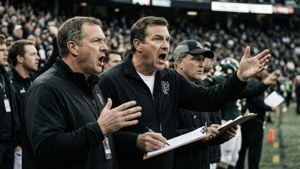 College football coaches intense sideline for EA Sports 26 wallpaper