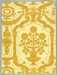 Sidewall by Walter Crane, created 1875–1900, in Block-printed on paper. Download this artwork as a high-resolution wallpaper for desktop, tablet, or mobile. — Art Picture