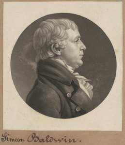 Simeon Baldwin by Charles B. J. Févret de Saint-Mémin, created 1807, in mezzotint and engraving in black on wove paper mounted to brown wove paper. Download thi