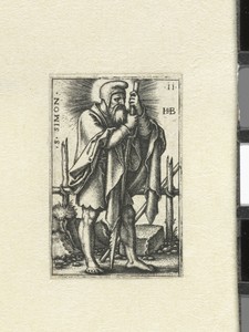 Simon Zelotes by Hans Sebald Beham, created 1545 - 1546, in paper; engraving. Download this artwork as a high-resolution wallpaper for desktop, tablet, or mobil — Art Wallpaper