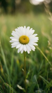 Mjuk tusensköna blomma tapet med filmkorn estetik