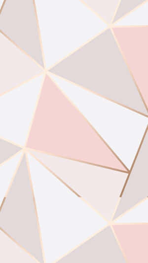 Abstrakt geometriskt mönster med pastelltrianglar och guldlinjer. — Cute Pattern iPhone Bakgrundsbilder