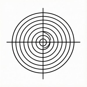 Minimalistisk linjekonst måltavla