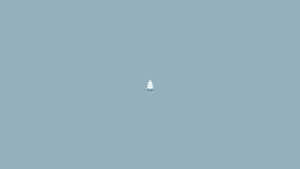 Ett litet vitt pixelträd på en blå bakgrund. — Enkel vinter Bakgrundsbilder
