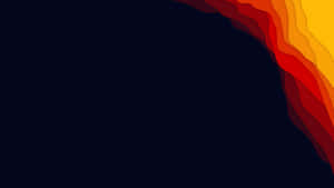 Onde infuocate arancioni e rosse stratificate su sfondo blu navy scuro