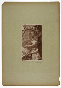 Singer Waiting by Georges-William Thornley, created 1889–90, in Lithograph on paper. Download this artwork as a high-resolution wallpaper for desktop, tablet, o — Georges-William Thornley Wallpaper