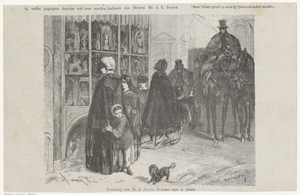 Sinterklaasdag by Arie Kunz, created 1835 - 1921, in paper; letterpress printing; wood engraving. Download this artwork as a high-resolution wallpaper for deskt — Arie Kunz Wallpaper