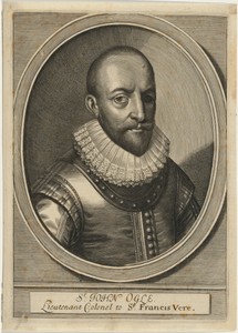 Sir John Ogle by William Faithorne, created published 1657, in engraving. Download this artwork as a high-resolution wallpaper for desktop, tablet, or mobile. — William Faithorne Wallpaper