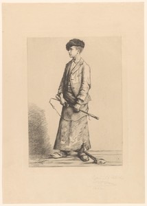 Smidsjongen by Auguste Danse, created 1882, in Japanese paper (handmade paper); etching; drypoint. Download this artwork as a high-resolution wallpaper for desk — Auguste Danse Wallpaper
