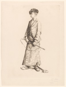 Smidsjongen by Auguste Danse, created 1882, in paper; etching; drypoint. Download this artwork as a high-resolution wallpaper for desktop, tablet, or mobile. — Auguste Danse Wallpaper