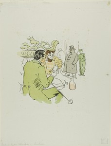 Snobbery by Henri de Toulouse-Lautrec, created published April 24, 1897, in Color lithographic reproduction of a photorelief print on grayish wove chine. Downlo — Illustration Wallpaper
