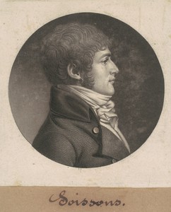 Soissons by Charles B. J. Févret de Saint-Mémin, created 1807, in mezzotint and engraving in black on wove paper mounted to brown wove paper. Download this artw — Painting Picture