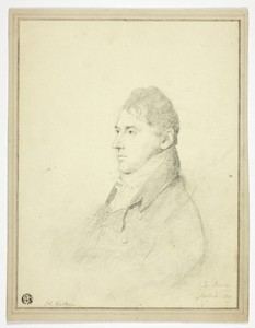 Sol(?) Walker by II George Dance, created n.d., in Graphite on cream wove paper, laid down on ivory card. Download this artwork as a high-resolution wallpaper f — Illustration Background