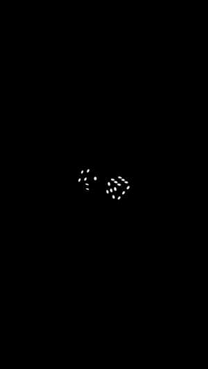 Dos dados brillantes flotando en la oscuridad — Alta calidad negra Fondos de pantalla