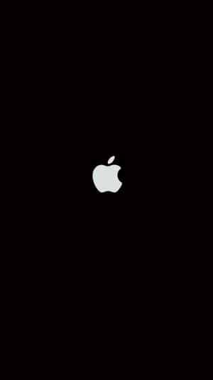 Logotipo branco da Apple em fundo preto — Grunge preto estético Papéis de Parede