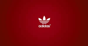 Adidas-logotyp i vitt på röd gradientbakgrund — Rött ljus bakgrund Bakgrunder