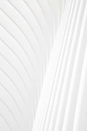 Linhas arquitetônicas curvas e retas brancas em padrão abstrato minimalista — White HD Papéis de Parede