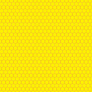 Yellow hexagonal grid pattern with thin orange lines